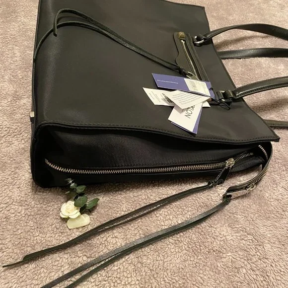 NWT REBECCA MINKOFF Always On Side Regan Tote Black Nylon - Picture 5 of 11